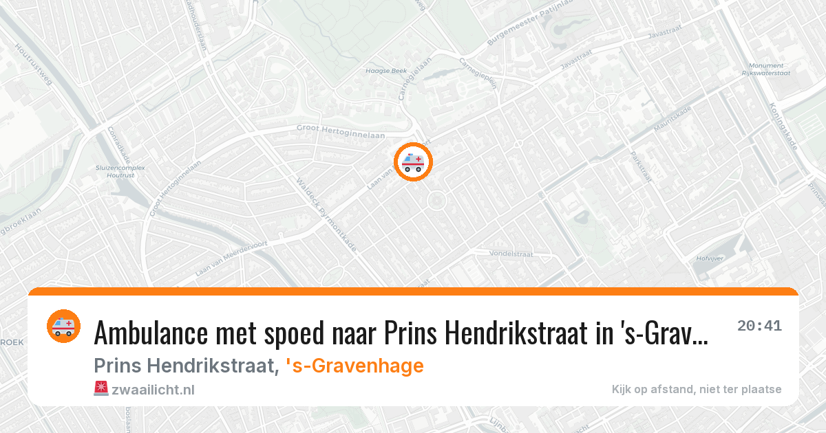 Ambulance met spoed naar Prins Hendrikstraat in 's-Gravenhage — 11 aug 2026