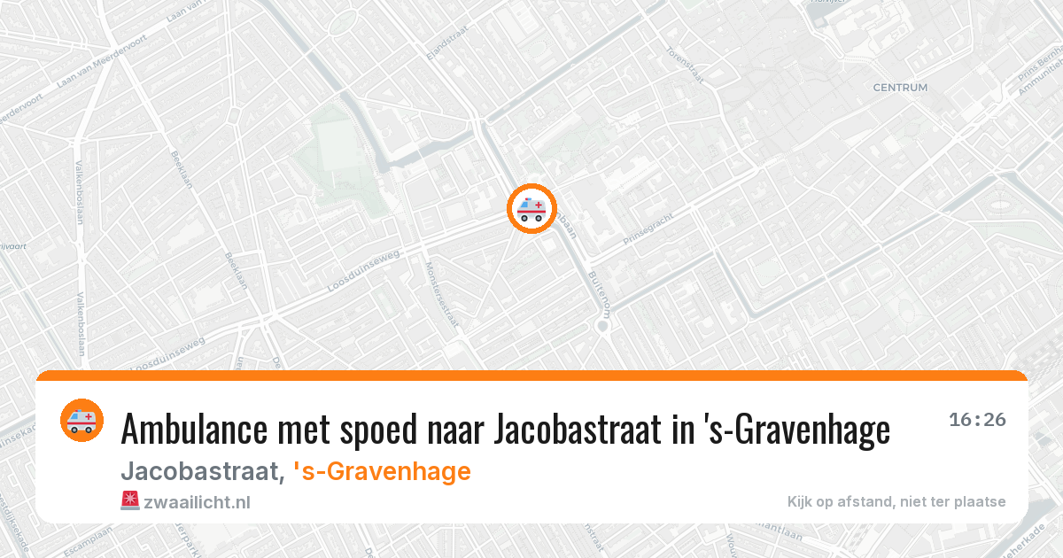 Ambulance met spoed naar Jacobastraat in 's-Gravenhage — 22 jun 2026