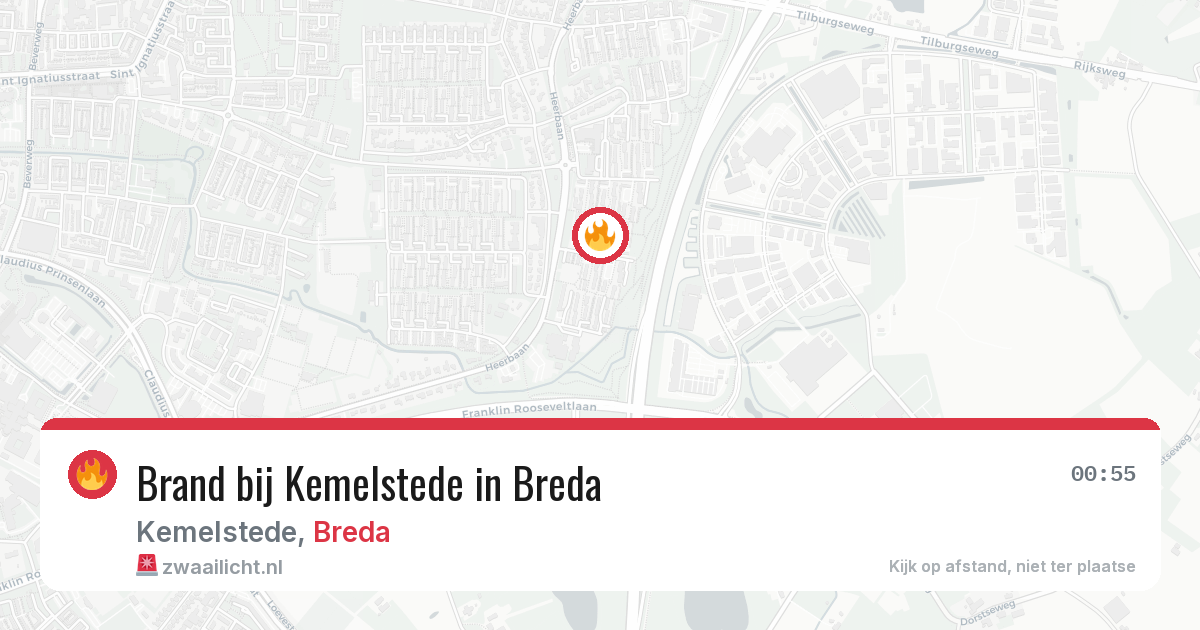 Brand bij Kemelstede in Breda — 14 jun 2026
