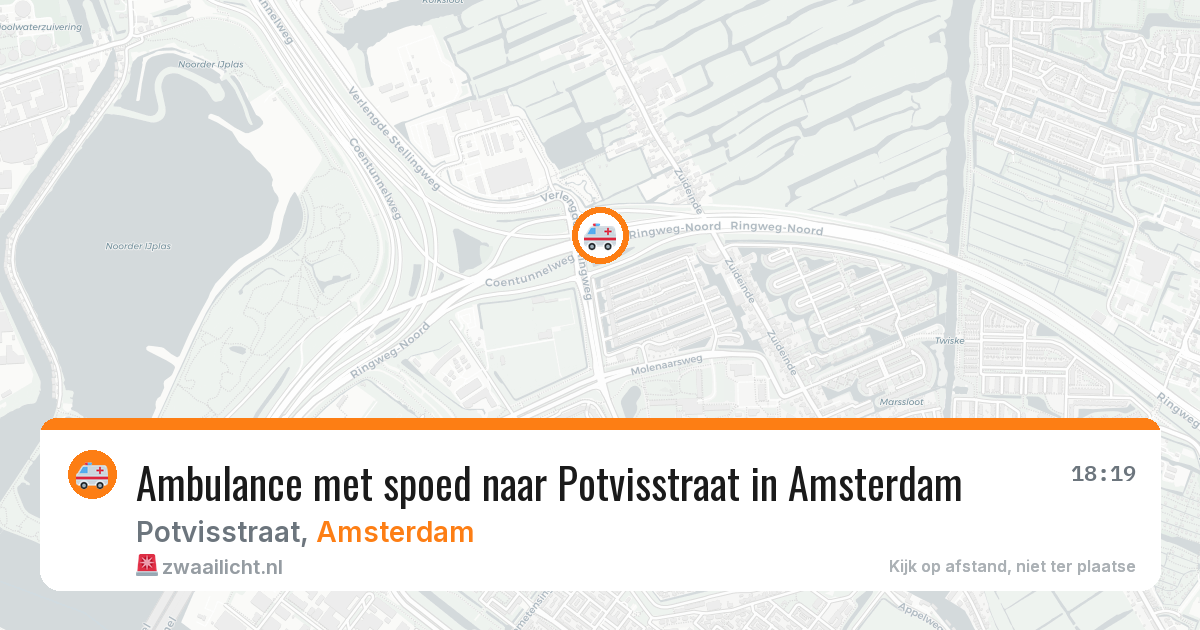 Ambulance met spoed naar Potvisstraat in Amsterdam — 22 apr 2026