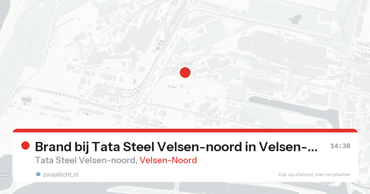 Brand bij Tata Steel Velsen-noord in Velsen-Noord — 25 aug 2026
