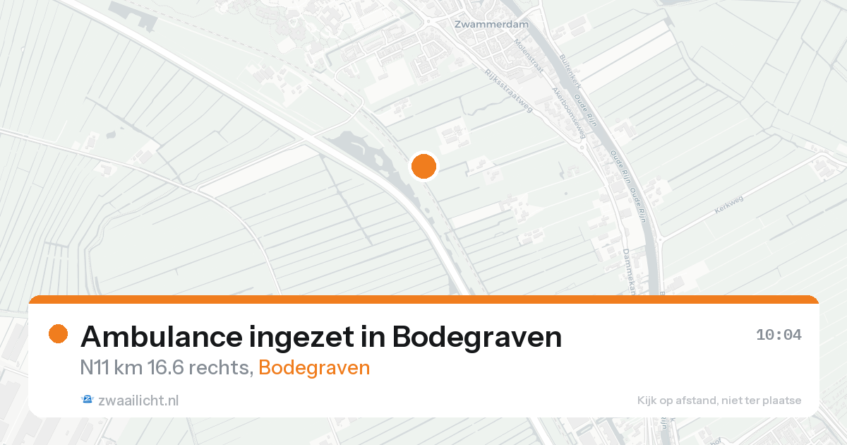 Ambulance ingezet in Bodegraven — 16 aug 2026