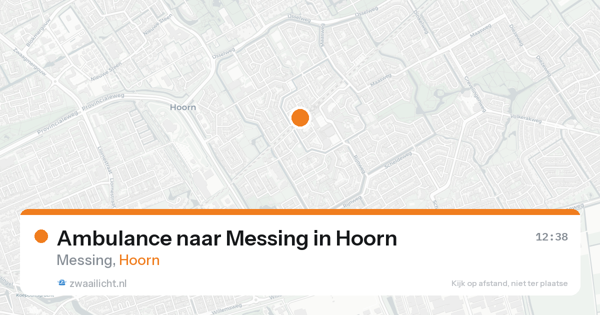 Ambulance naar Messing in Hoorn — 21 aug 2026