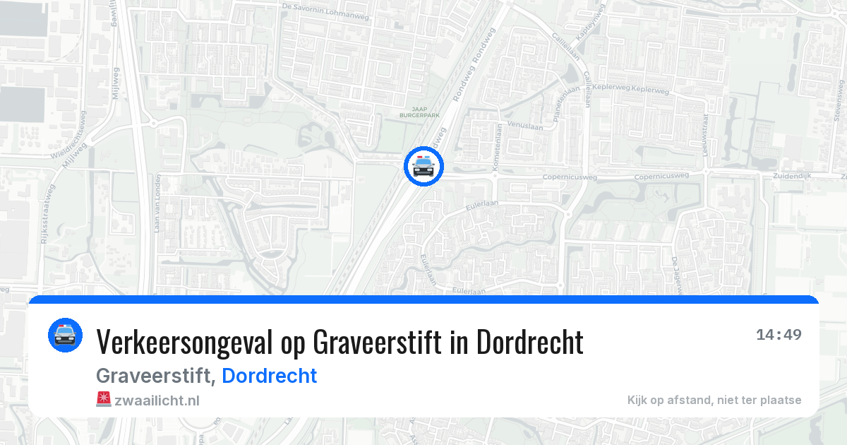 Verkeersongeval op Graveerstift in Dordrecht — 13 mei 2026