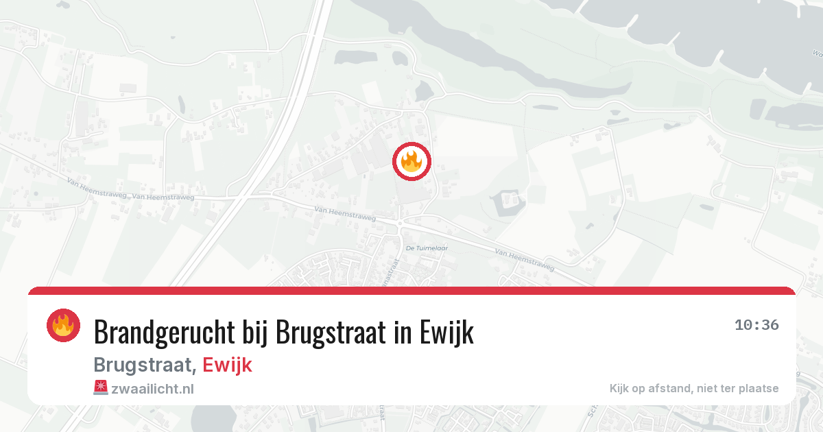Brandgerucht bij Brugstraat in Ewijk — 16 jul 2026