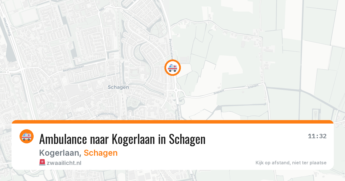 Ambulance naar Kogerlaan in Schagen — 6 apr 2026