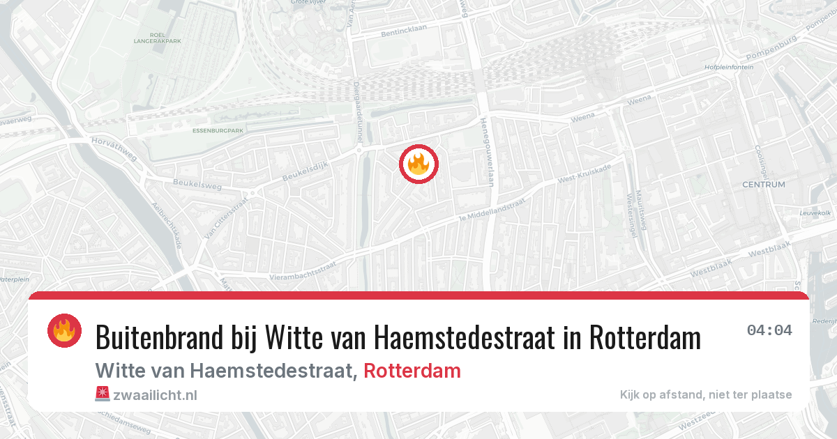 Buitenbrand bij Witte van Haemstedestraat in Rotterdam — 30 jun 2026