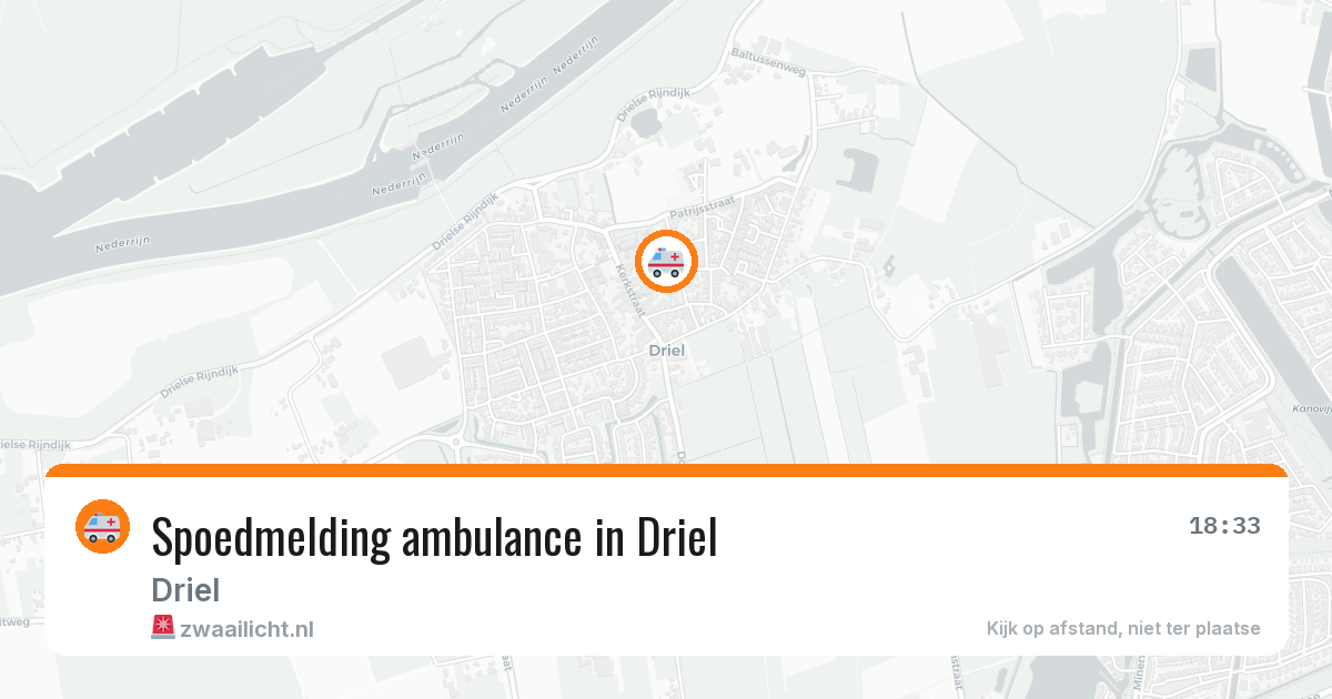 Spoedmelding ambulance in Driel — 30 mei 2026