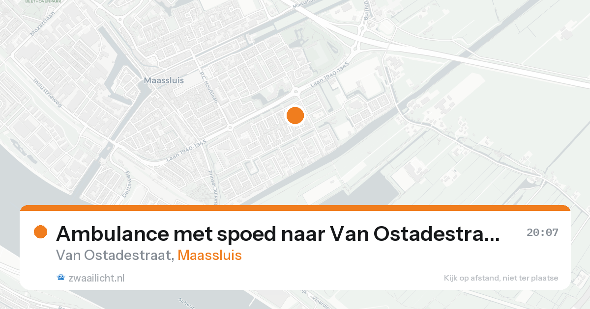 Ambulance met spoed naar Van Ostadestraat in Maassluis — 15 aug 2026