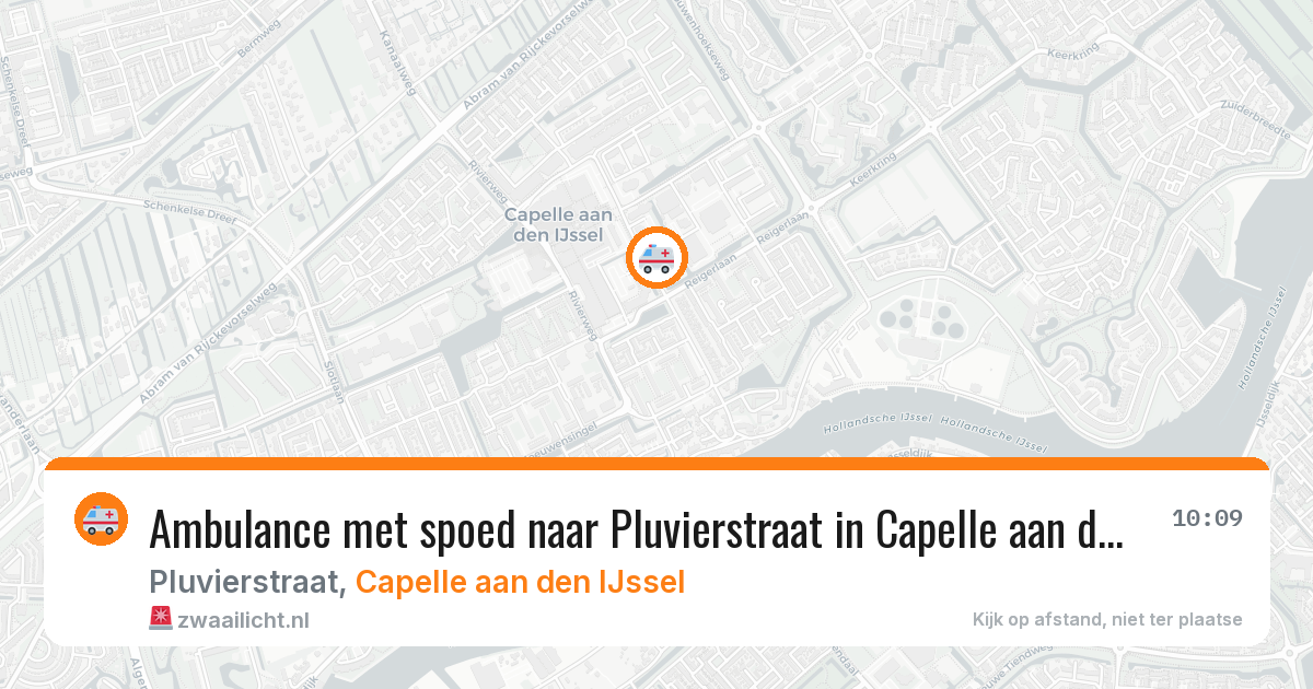 Ambulance met spoed naar Pluvierstraat in Capelle aan den IJssel — 22 mei 2026