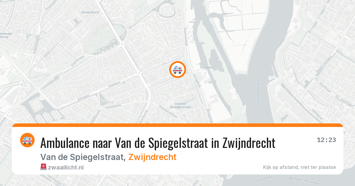 Ambulance naar Van de Spiegelstraat in Zwijndrecht — 16 mrt 2026