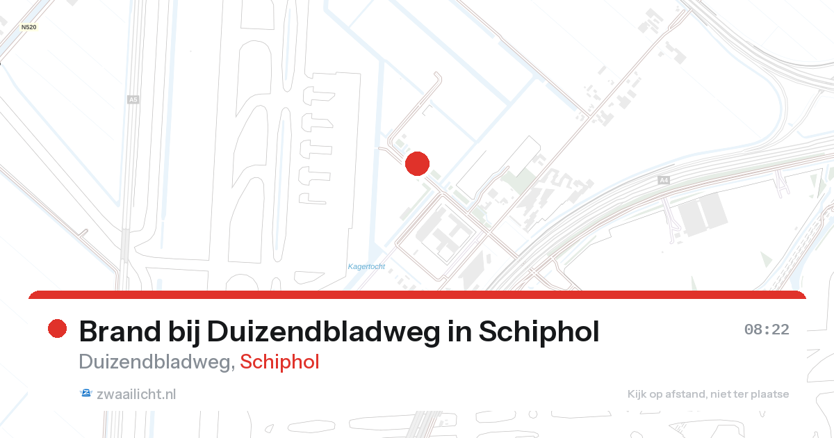 Brand bij Duizendbladweg in Schiphol — 27 aug 2026