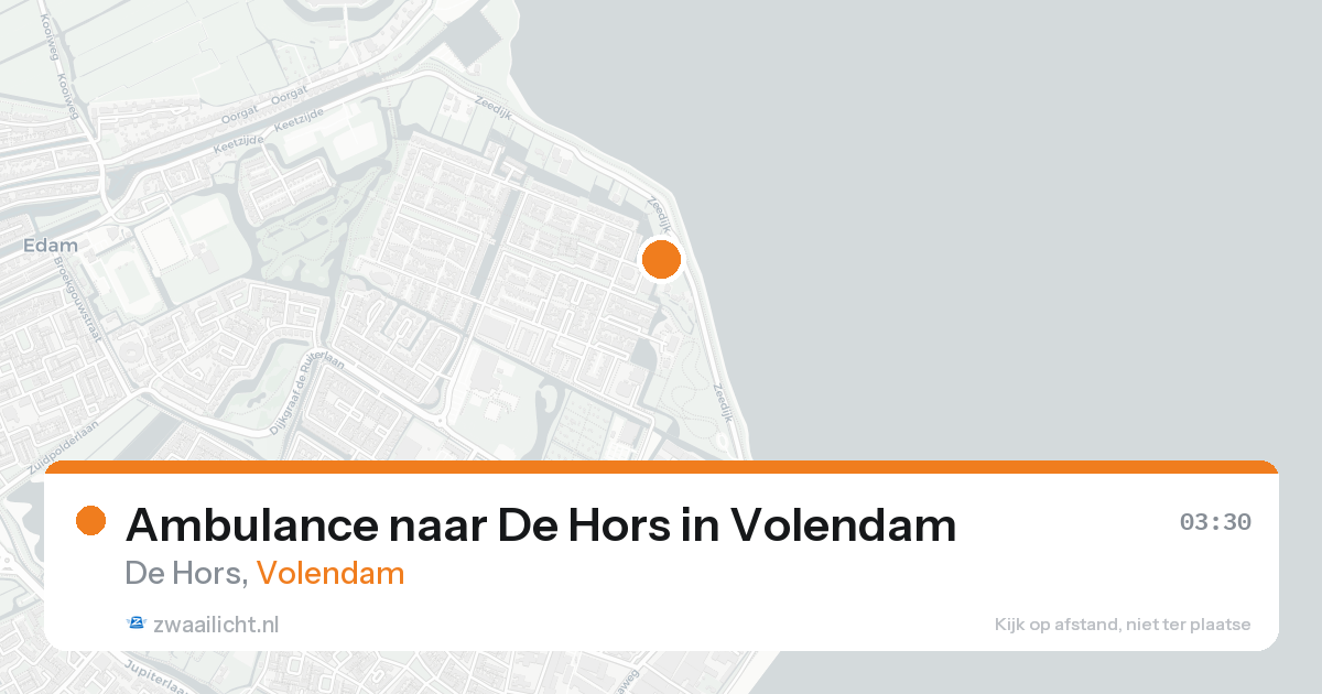 Ambulance naar De Hors in Volendam — 8 feb 2026