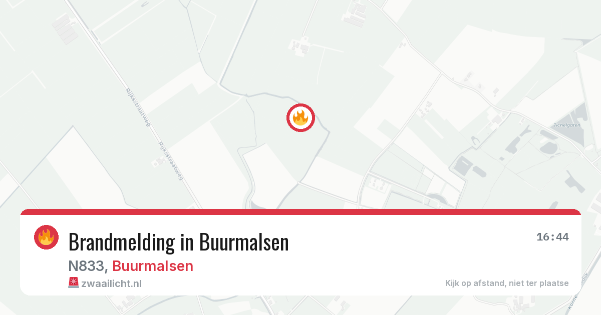 Brandmelding in Buurmalsen — 12 aug 2026