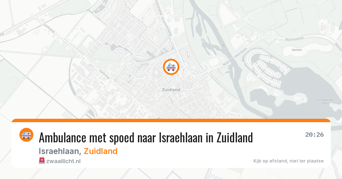 Ambulance met spoed naar Israehlaan in Zuidland — 27 jun 2026