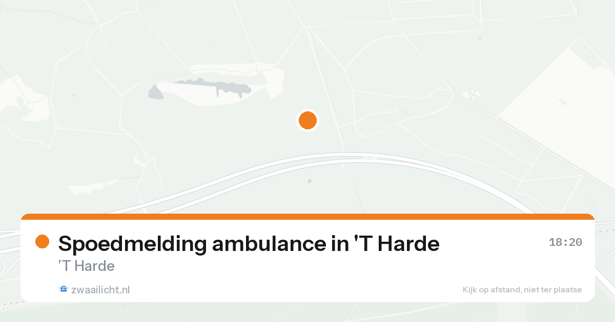 Spoedmelding ambulance in 'T Harde — 20 aug 2026