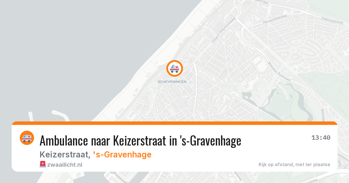 Ambulance naar Keizerstraat in 's-Gravenhage — 13 aug 2026