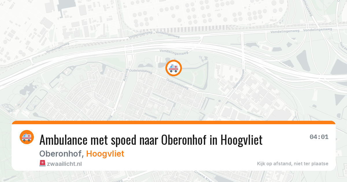 Ambulance met spoed naar Oberonhof in Hoogvliet — 4 mei 2026