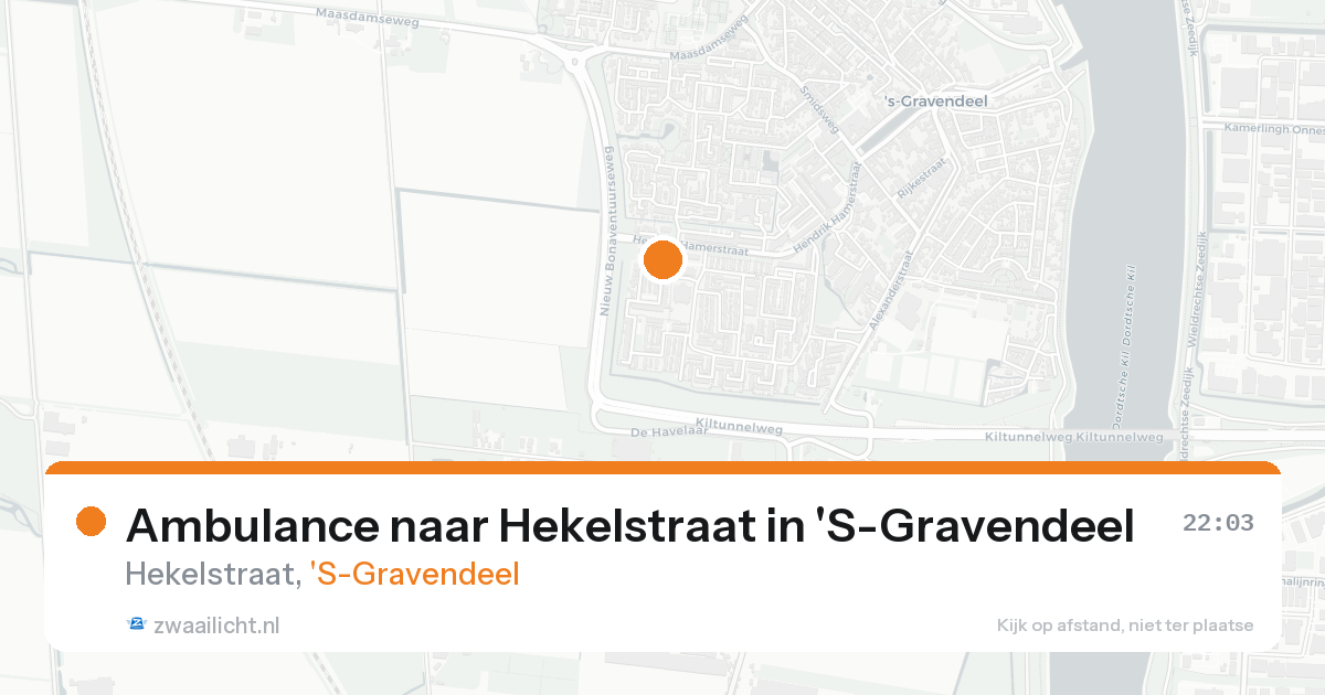 Ambulance naar Hekelstraat in 'S-Gravendeel — 18 mrt 2026