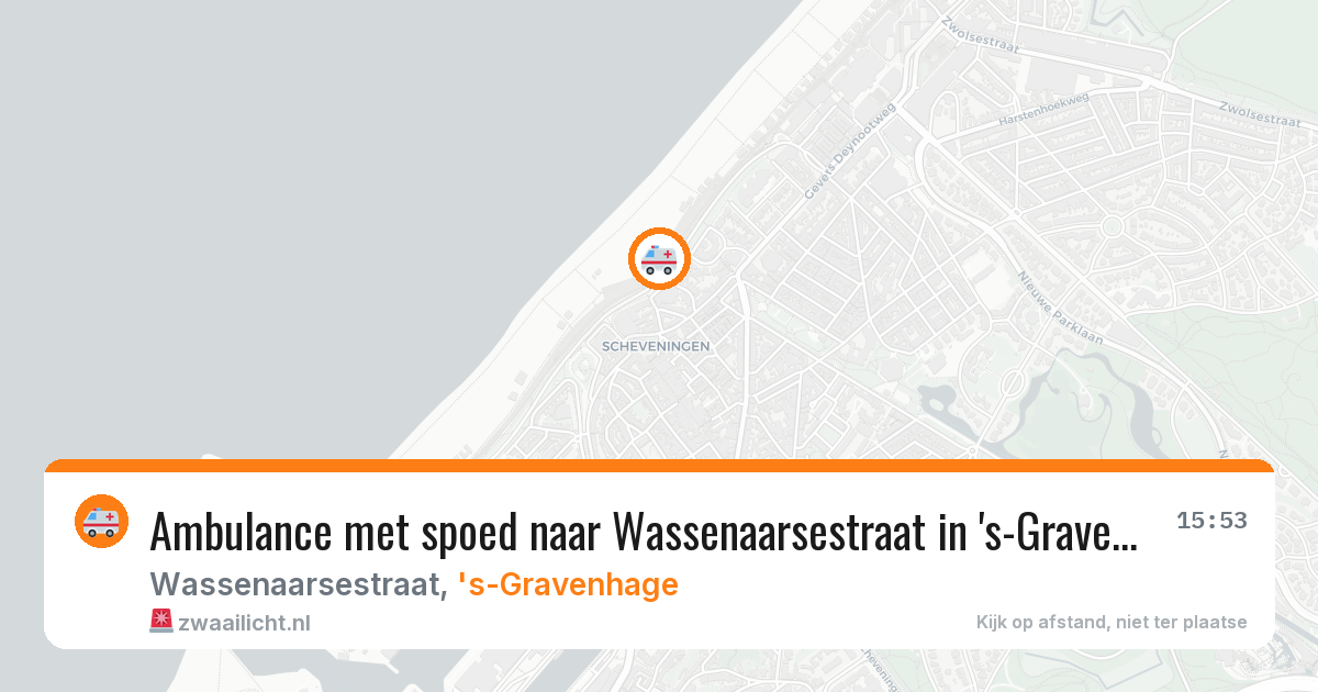 Ambulance met spoed naar Wassenaarsestraat in 's-Gravenhage — 15 jun 2026