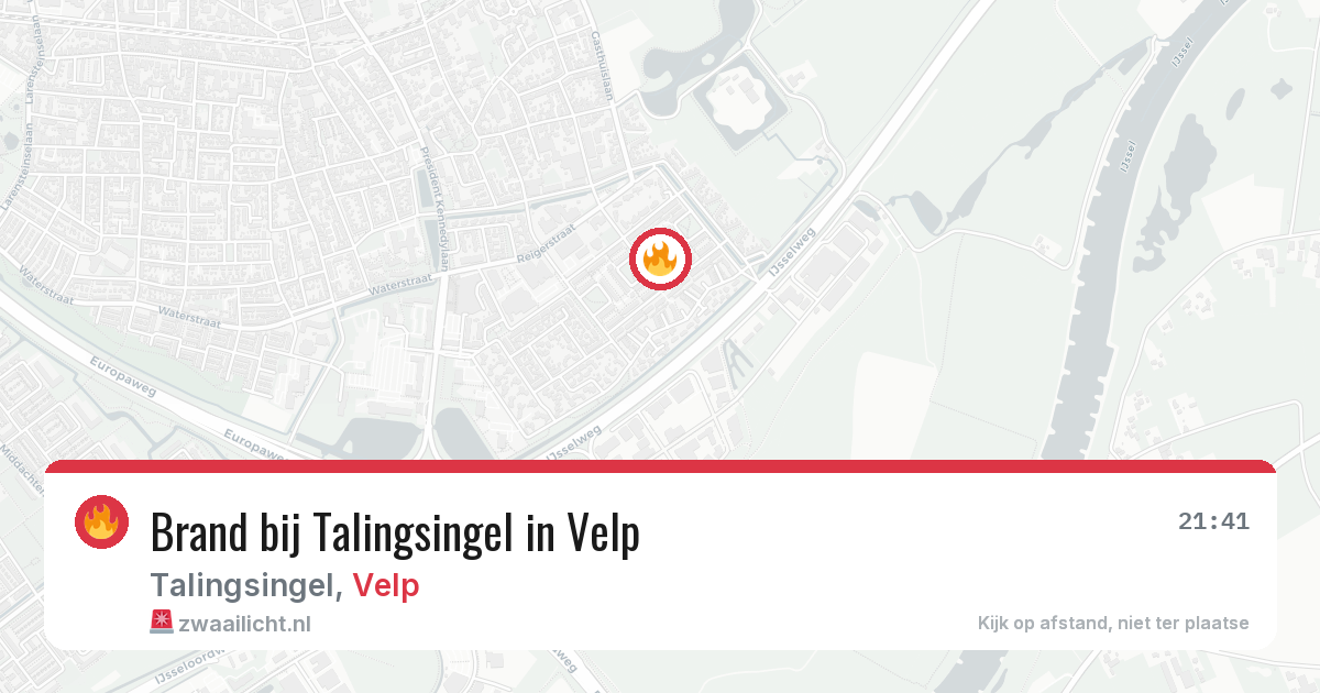 Brand bij Talingsingel in Velp — 27 mei 2026