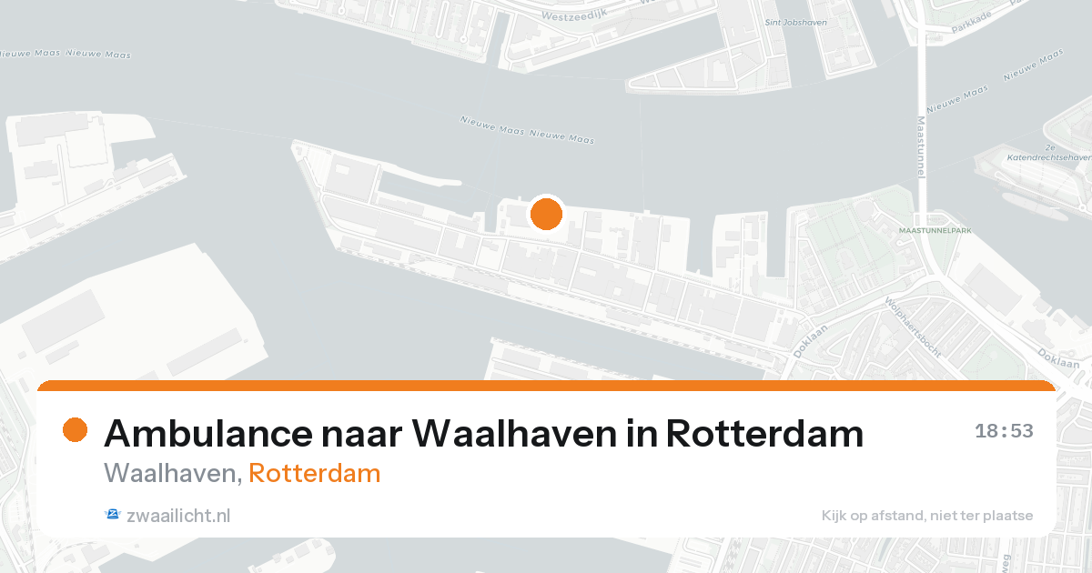 Ambulance naar Waalhaven in Rotterdam — 24 aug 2026