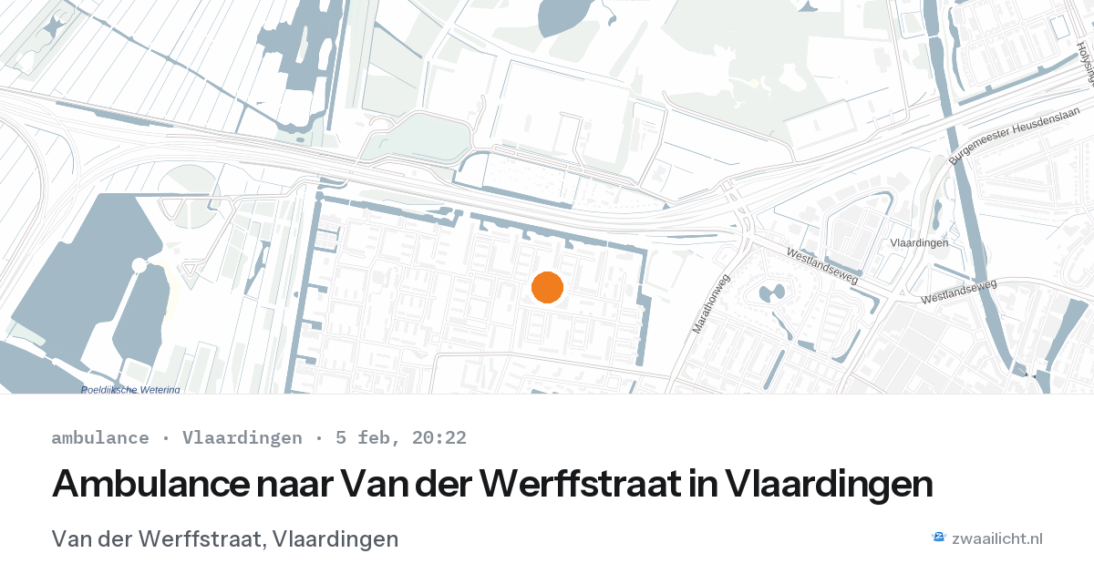 Ambulance naar Van der Werffstraat in Vlaardingen — 5 feb 2026