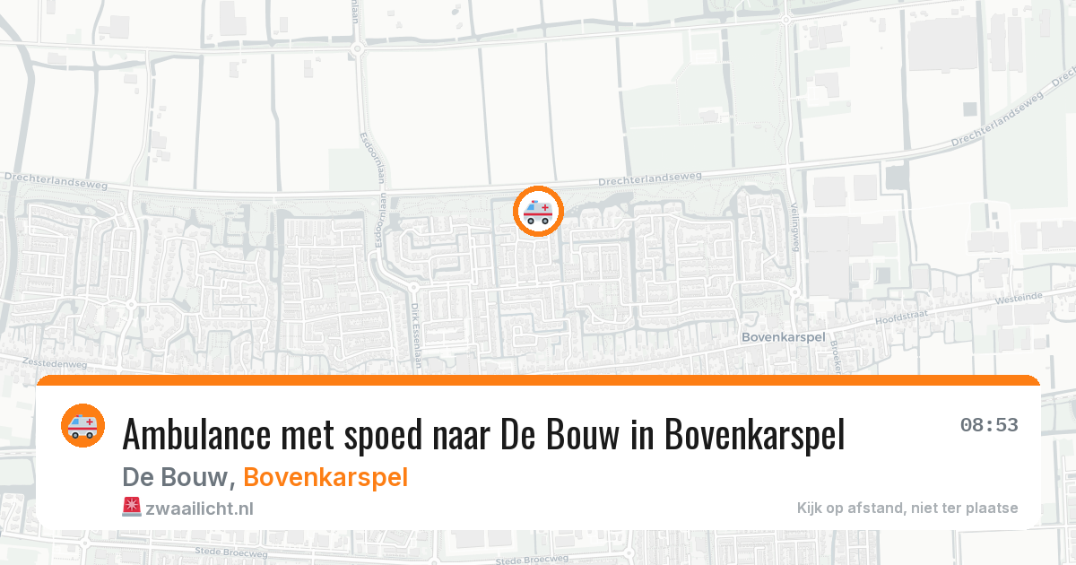 Ambulance met spoed naar De Bouw in Bovenkarspel — 5 jun 2026