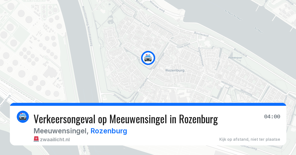 Verkeersongeval op Meeuwensingel in Rozenburg — 11 apr 2026