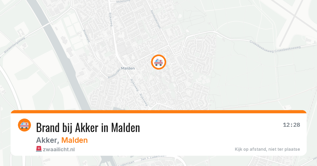 Brand bij Akker in Malden — 4 aug 2026