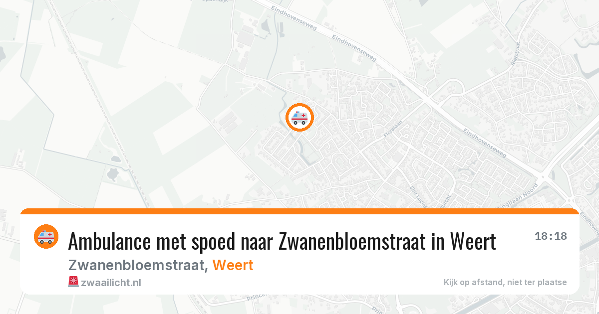 Ambulance met spoed naar Zwanenbloemstraat in Weert — 23 jul 2026