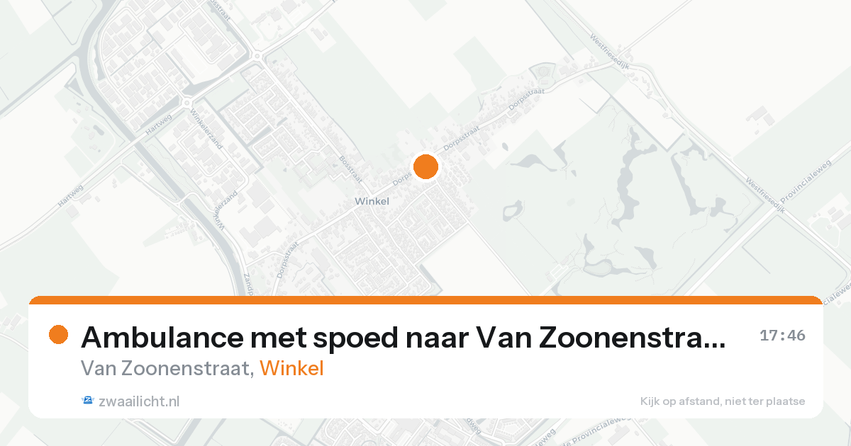 Ambulance met spoed naar Van Zoonenstraat in Winkel — 12 aug 2026