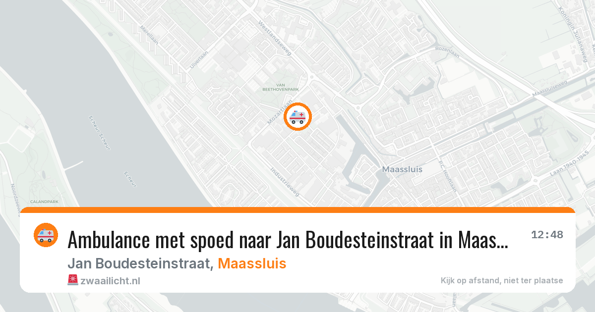 Ambulance met spoed naar Jan Boudesteinstraat in Maassluis — 10 aug 2026