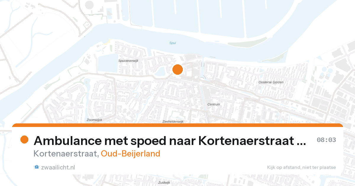 Ambulance met spoed naar Kortenaerstraat in Oud-Beijerland — 7 feb 2026