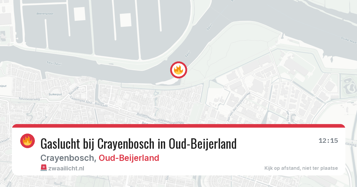 Gaslucht bij Crayenbosch in Oud-Beijerland — 18 jun 2026