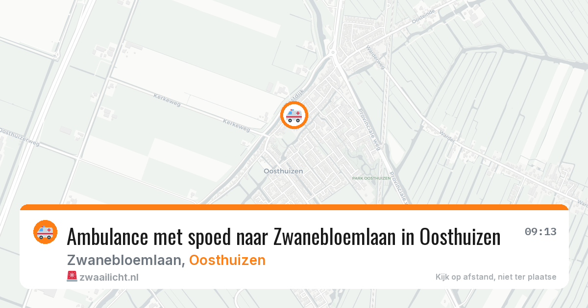 Ambulance met spoed naar Zwanebloemlaan in Oosthuizen — 29 apr 2026