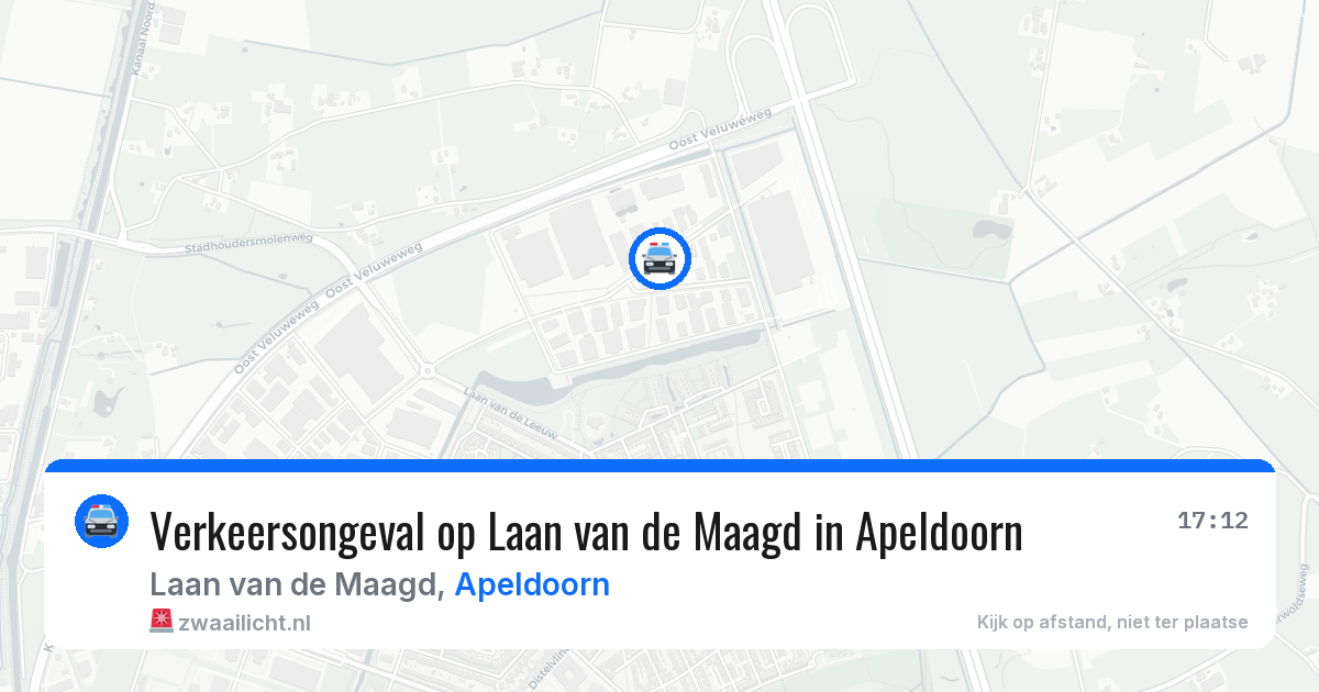 Verkeersongeval op Laan van de Maagd in Apeldoorn — 31 jul 2026