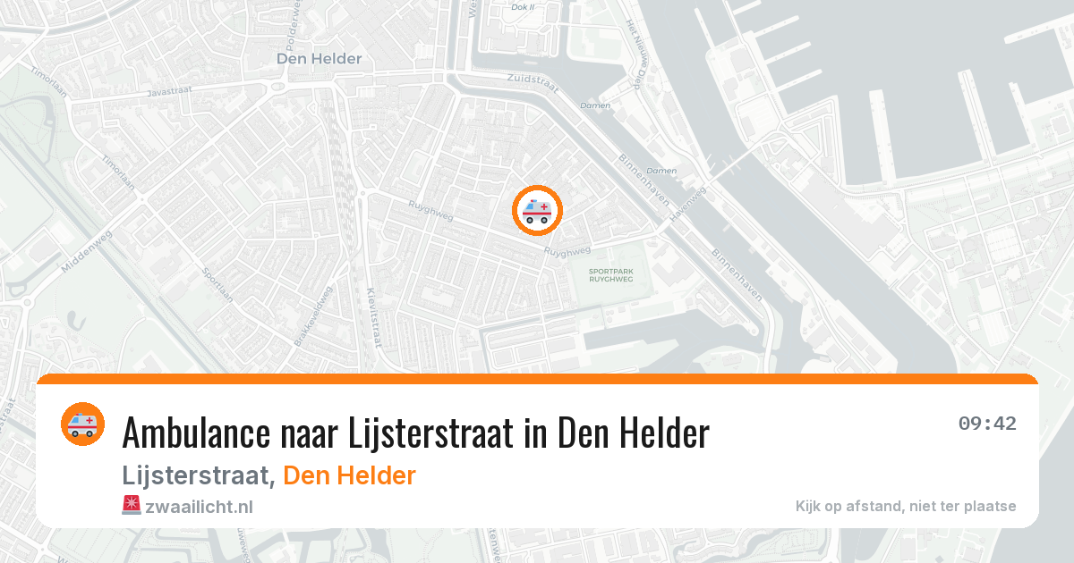 Ambulance naar Lijsterstraat in Den Helder — 20 mrt 2026