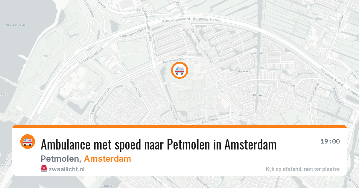 Ambulance met spoed naar Petmolen in Amsterdam — 9 jul 2026