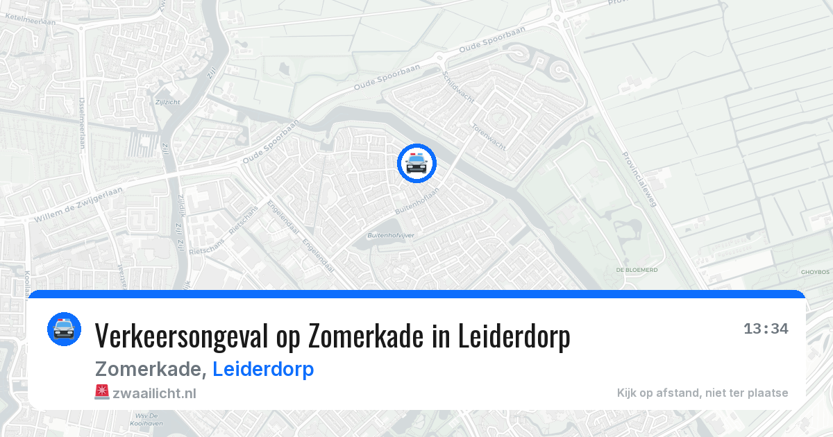 Verkeersongeval op Zomerkade in Leiderdorp — 22 apr 2026