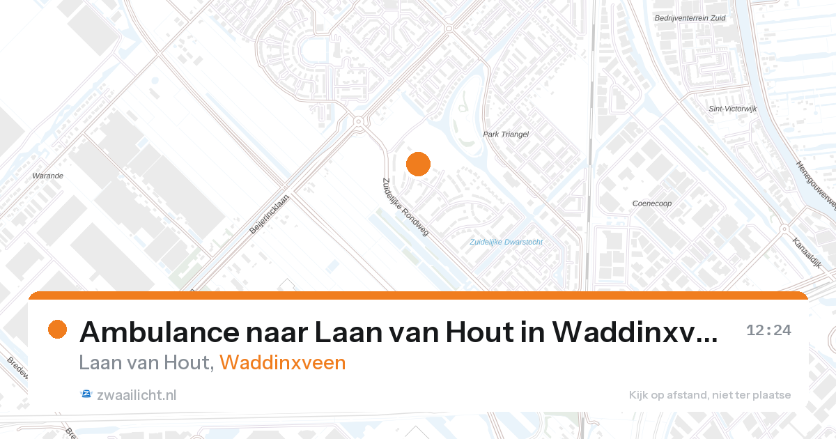 Ambulance naar Laan van Hout in Waddinxveen — 27 aug 2026