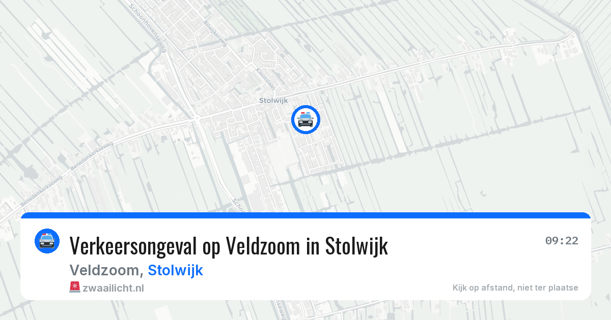 Verkeersongeval op Veldzoom in Stolwijk — 23 jan 2026