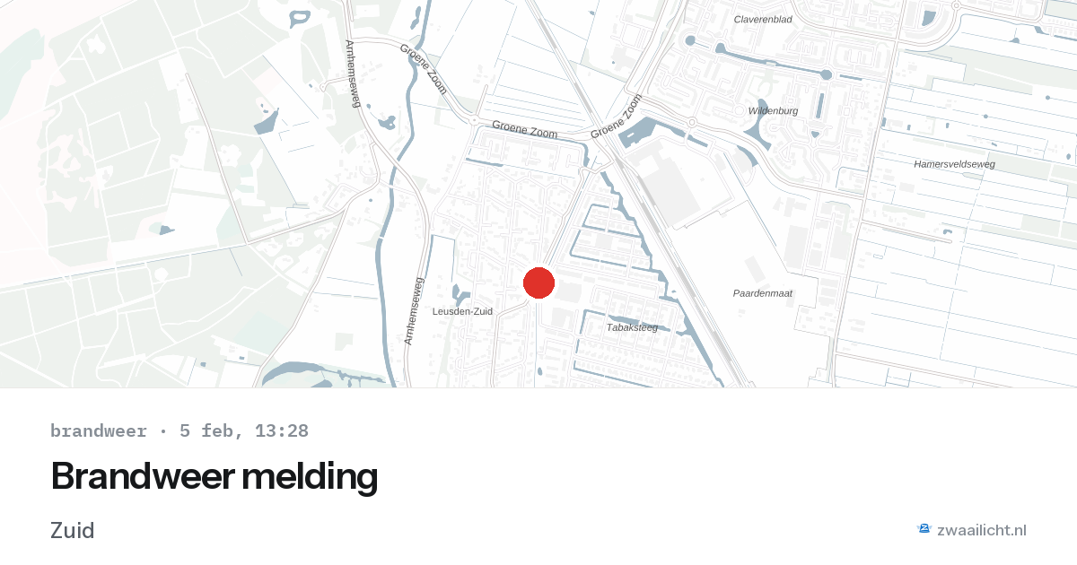 Brandweer melding — 5 feb 2026