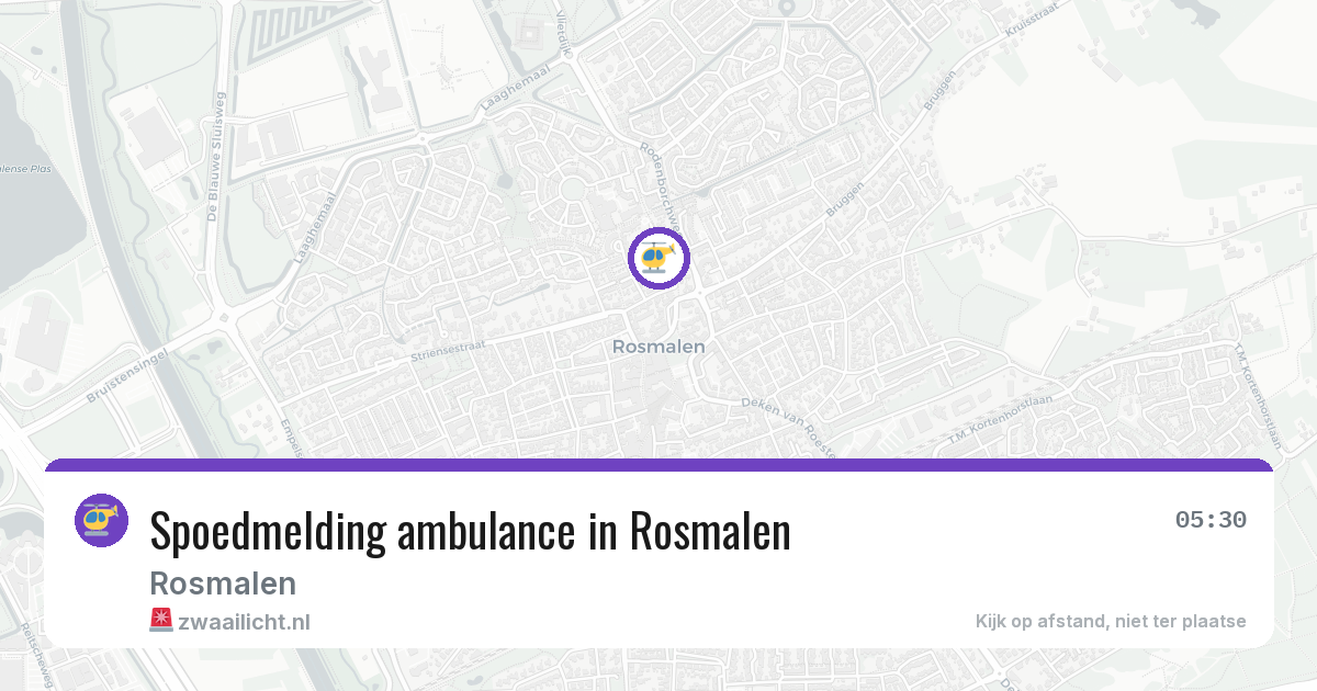 Spoedmelding ambulance in Rosmalen — 24 jun 2026