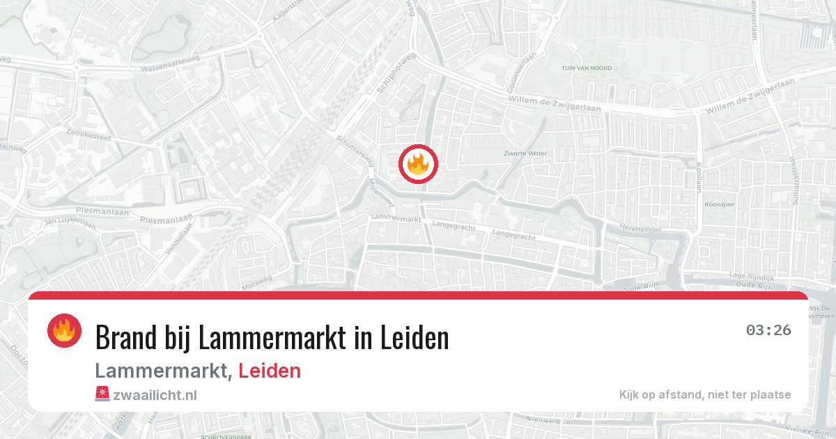 Brand bij Lammermarkt in Leiden — 7 jul 2026