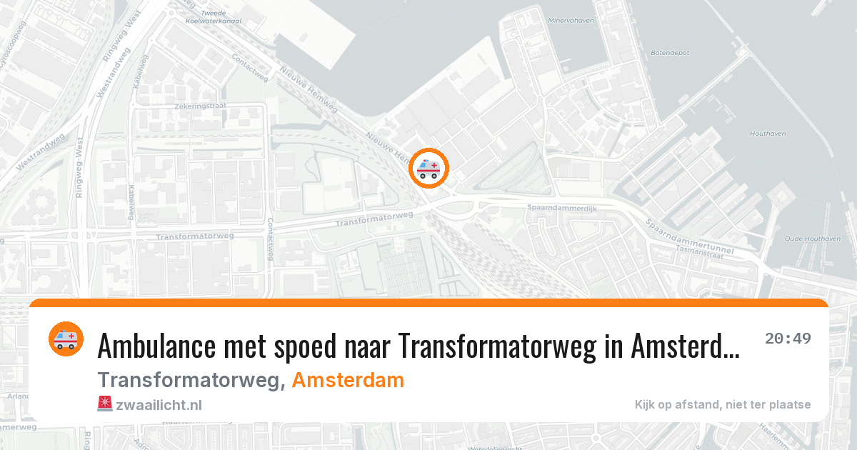 Ambulance met spoed naar Transformatorweg in Amsterdam — 23 apr 2026