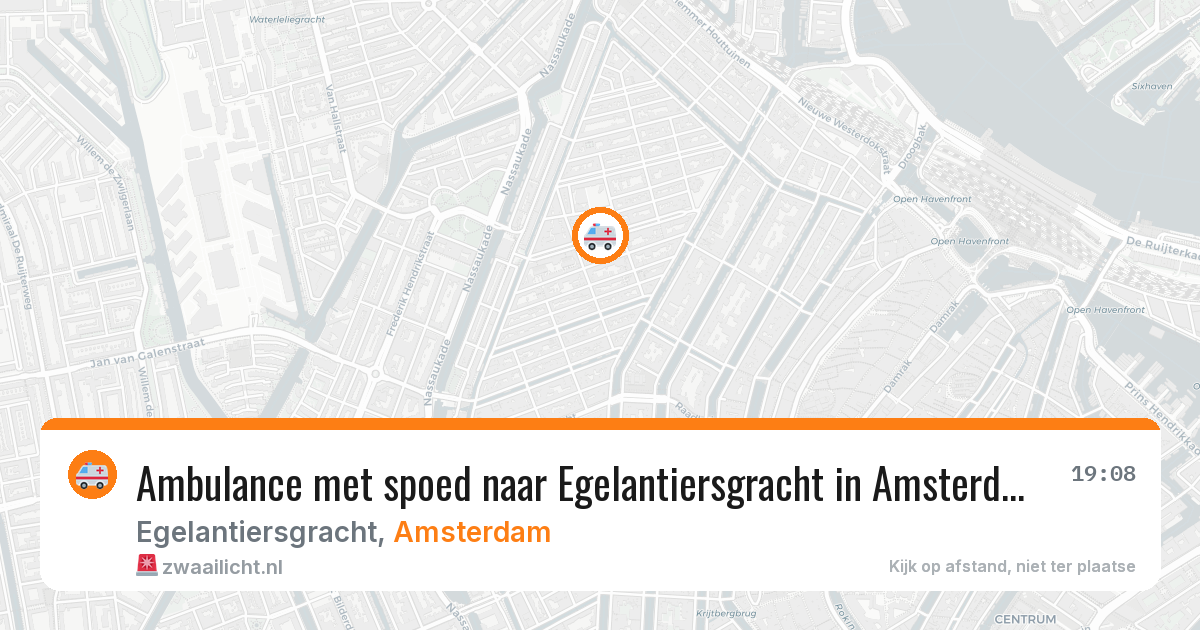 Ambulance met spoed naar Egelantiersgracht in Amsterdam — 21 mrt 2026