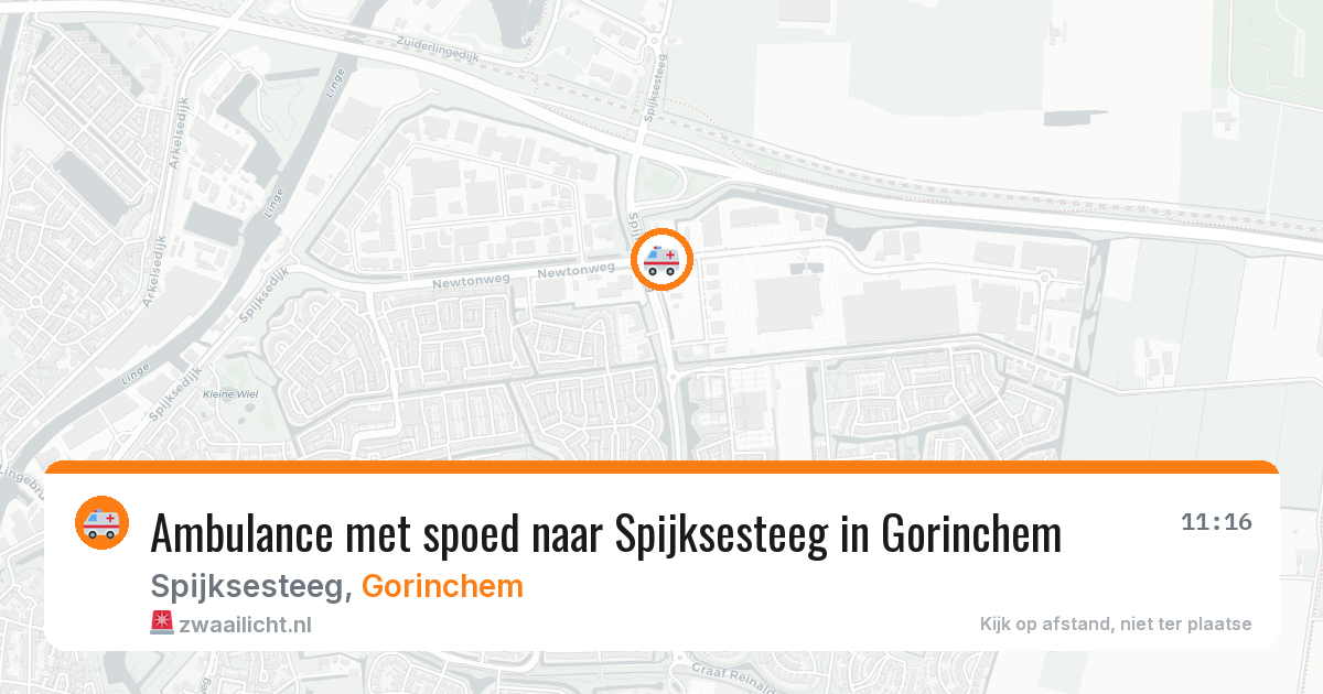 Ambulance met spoed naar Spijksesteeg in Gorinchem — 11 aug 2026