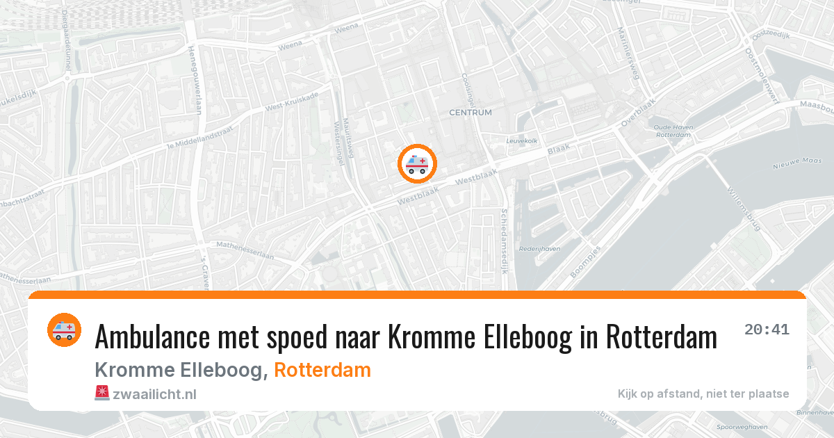 Ambulance met spoed naar Kromme Elleboog in Rotterdam — 5 jun 2026