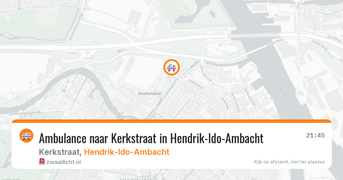 Ambulance naar Kerkstraat in Hendrik-Ido-Ambacht — 23 mrt 2026